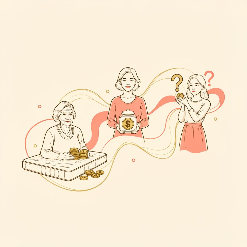 Avó, mãe e filha — três gerações
